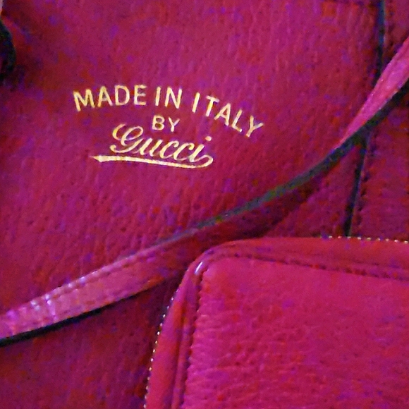 ⭐️Authentic COA Gucci Pink Pebbled Leather Swing Two-Way Shoulder / Hand Bag - Picture 11 of 16